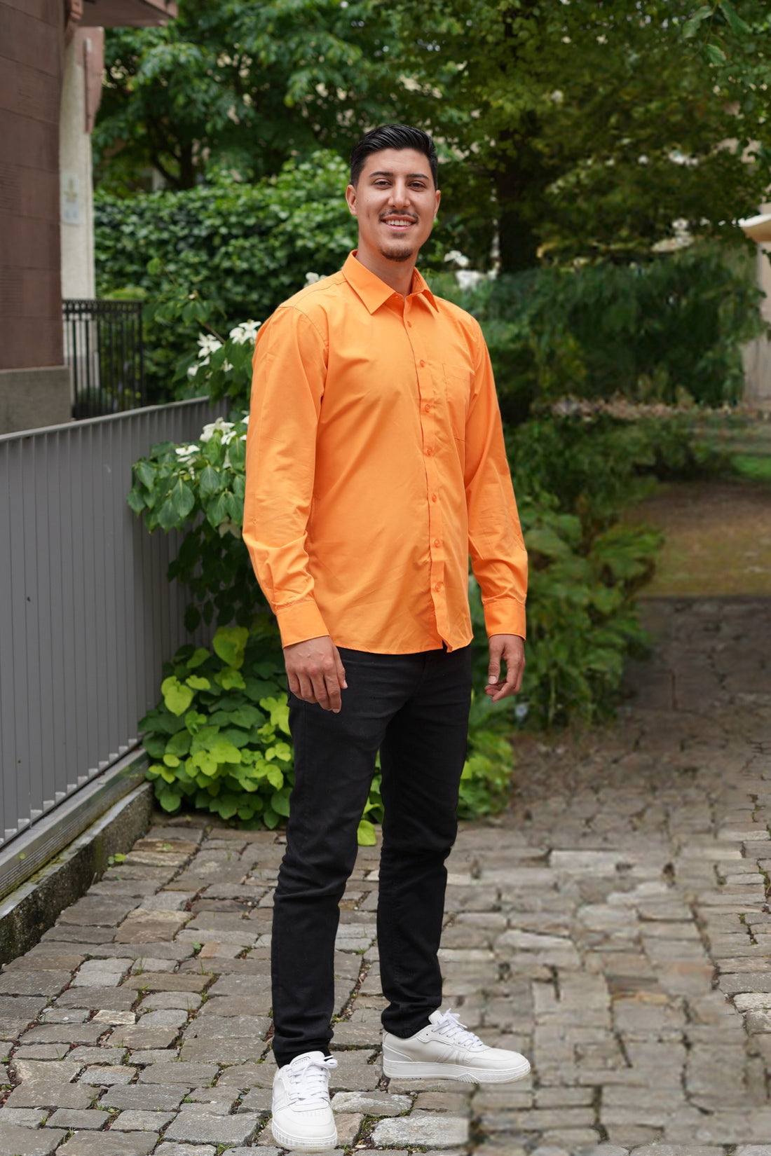 EK Overhemd Heren Lange Mouw (Oranje)