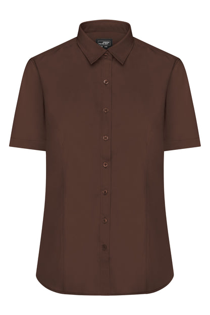 Women Poplin Blouse short-sleeve