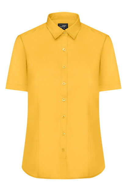 Women Poplin Blouse short-sleeve