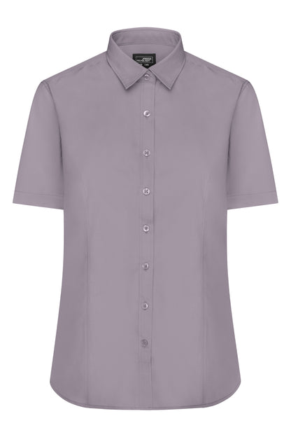 Women Poplin Blouse short-sleeve