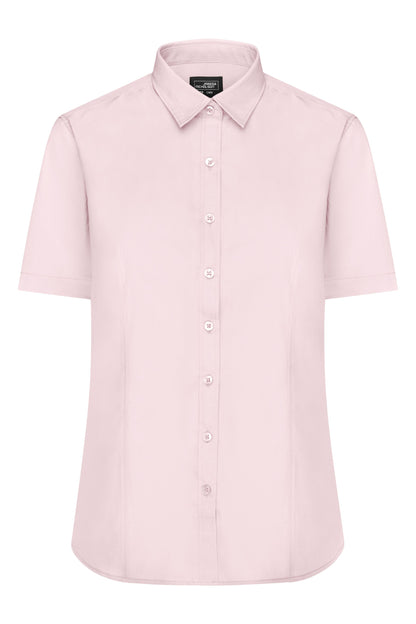 Women Poplin Blouse short-sleeve