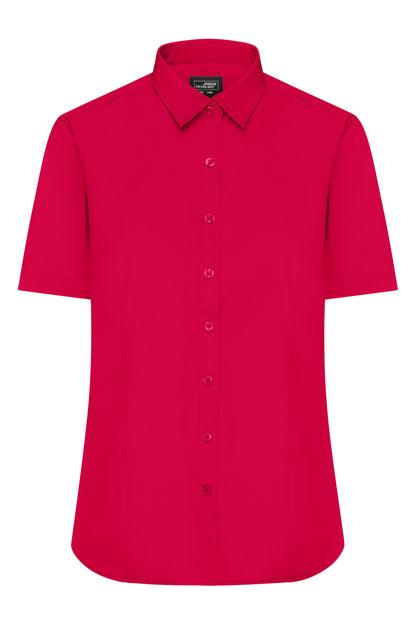 Women Poplin Blouse short-sleeve