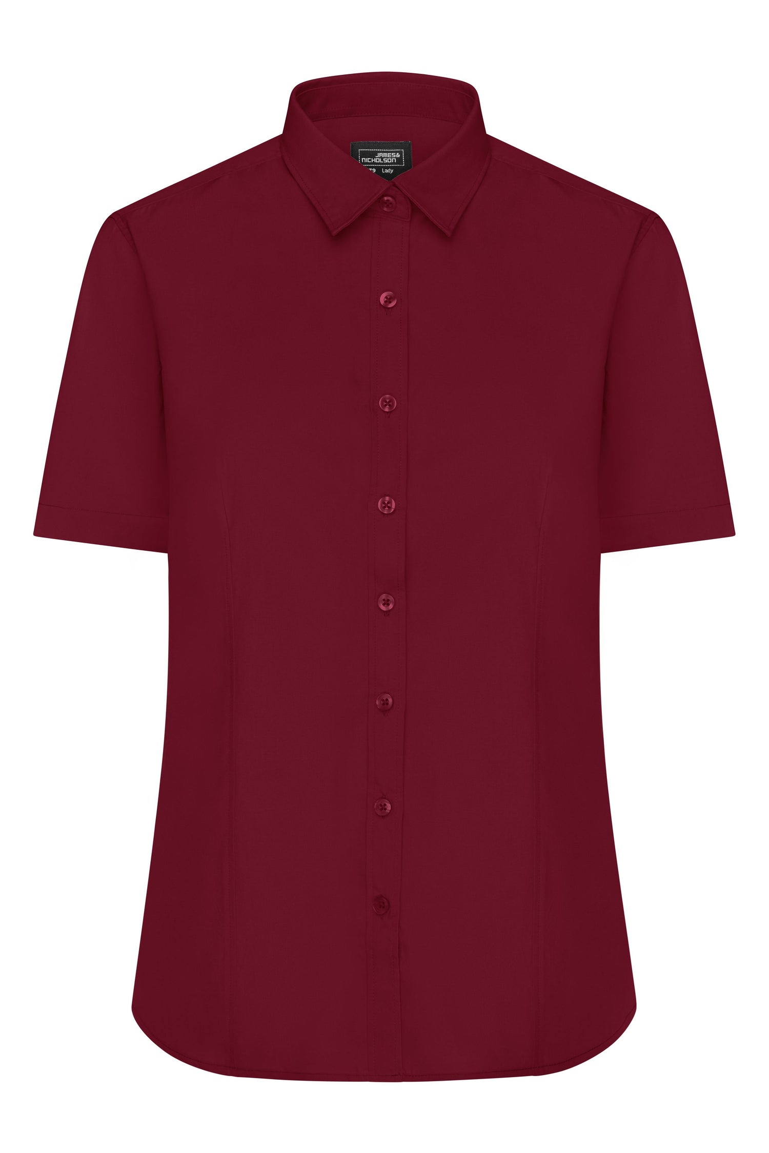 Women Poplin Blouse short-sleeve