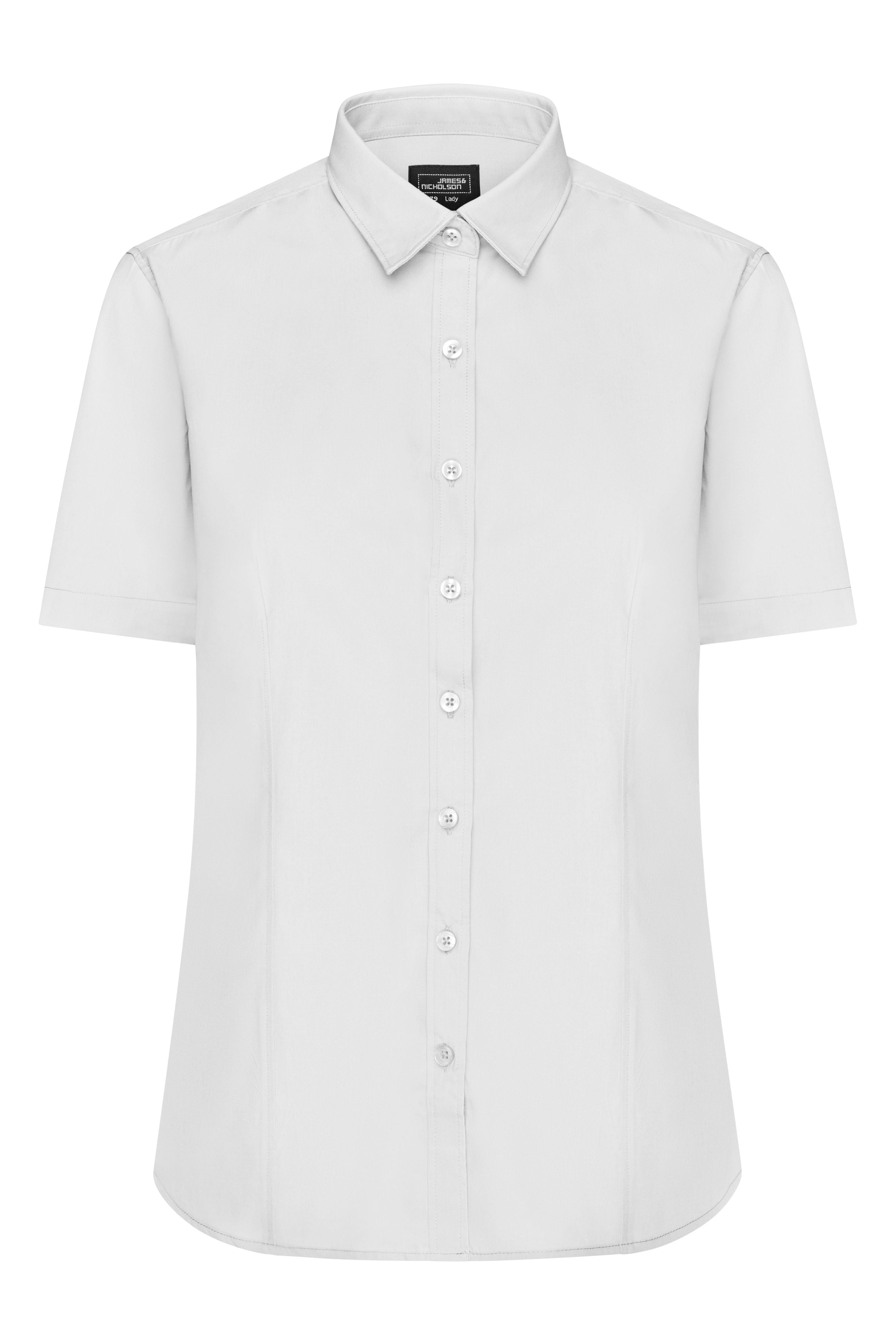 Women Poplin Blouse short-sleeve