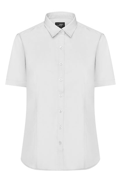 Women Poplin Blouse short-sleeve