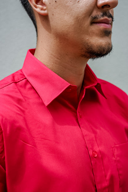 Additional Long Sleeve Poplin Shirt 3-Pack (Carbon &amp; Royal &amp; Red)